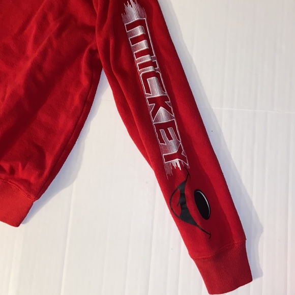 Disney Youth XL Red Mickey Mouse Hooded Sweatshirt - Picture 4 of 5